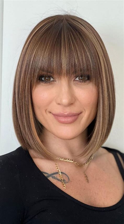 layered bob with bangs haircut|textured layered bob with bangs.